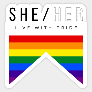 PRONOUNS PRIDE Sticker